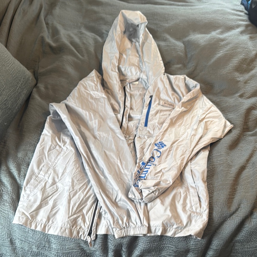 Columbia Light Gray Windbreaker